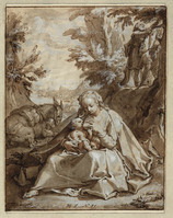 N 068
<br/>
Rust op de vlucht naar Egypte
<br/>
<em>Goltzius, Hendrick (1558-1617)</em>